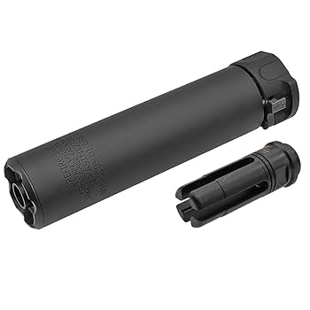消音材入り！フラッシュハイダー付き5.56RC2タイプ　サプレッサー　タンカラー 消音材入り！フラッシュハイダー付き5.56RC2タイプ サプレッサー